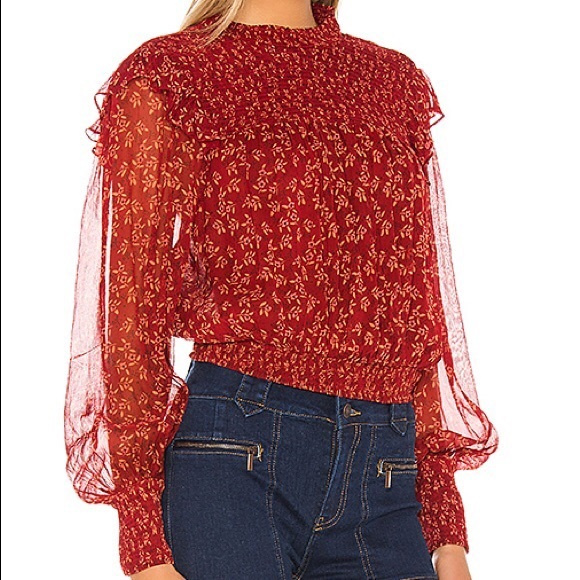 NWT Free People Roma Berry Combo Blouse Size XS - Picture 4 of 12